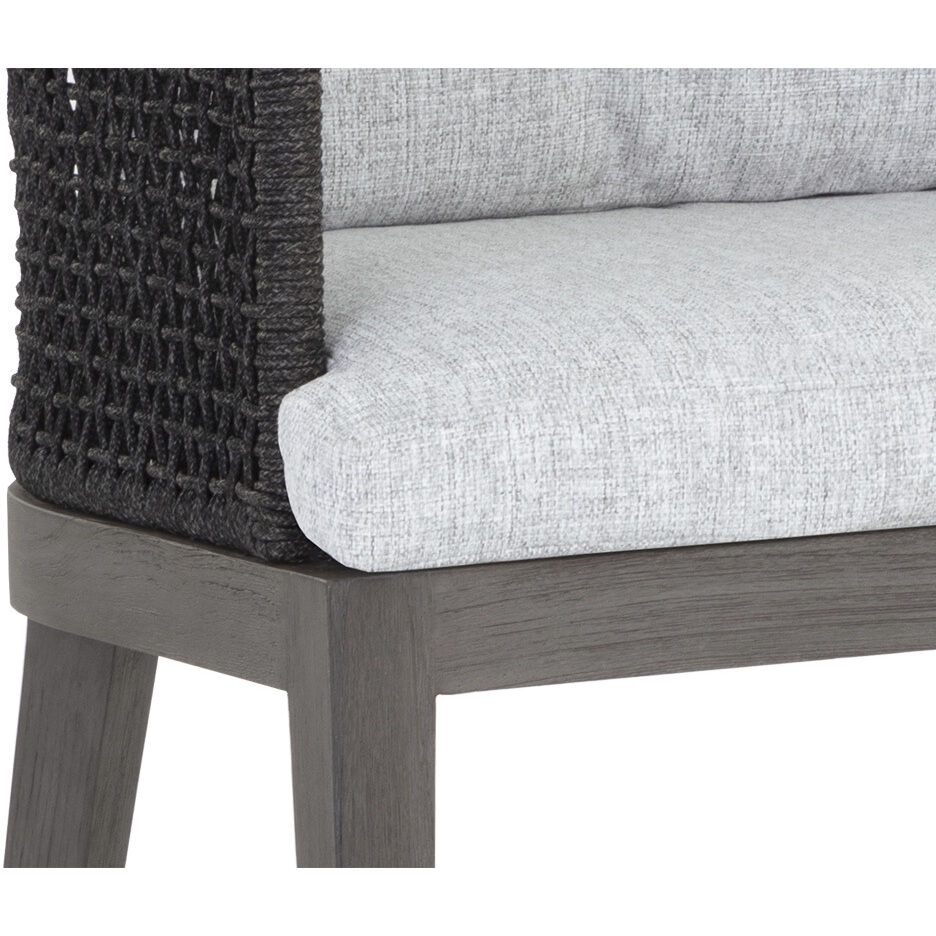 Capri 38 inch Smoke Grey / Copacabana Marble Outdoor Counter Stool